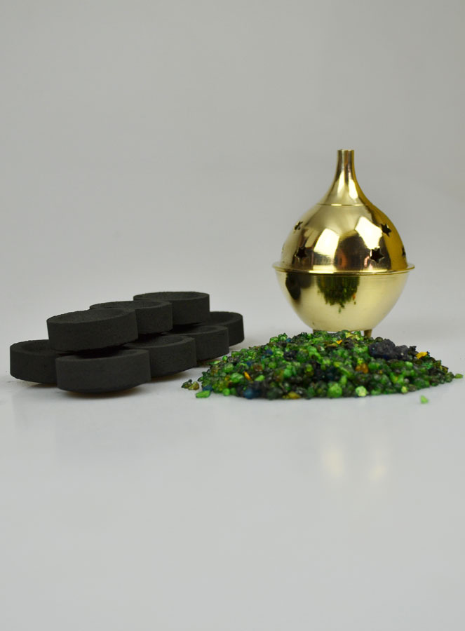 Coffret Encens Sainte Rita + Charbon + Brûle-encens (pic 3)