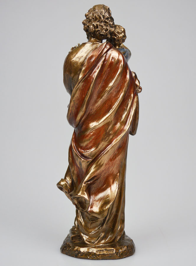 Statue Religieuse de Saint Joseph en Bronze - 21 cm (pic 4)