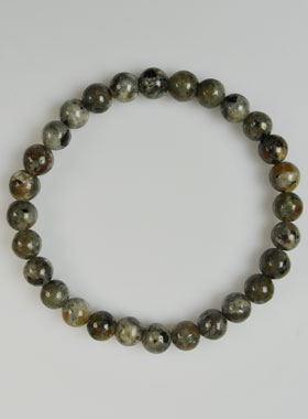 Bracelet en Pierre Naturelle de Yooperlite - 6mm (pic 1)