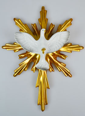 Grande Croix Murale de l'Esprit Saint - 24cm (pic 1)