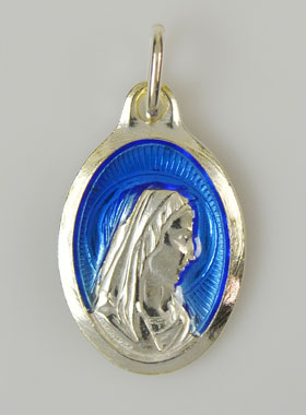 Médaille Vierge Marie Argentée - 25mm (pic 1)