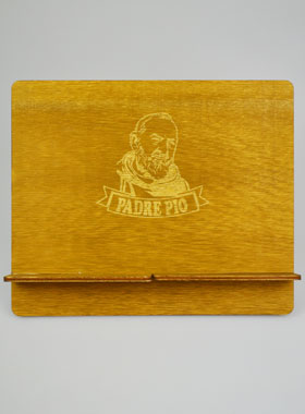 Pupitre Lutrin pour Bible - Gravé Saint Padre Pio (pic 1)