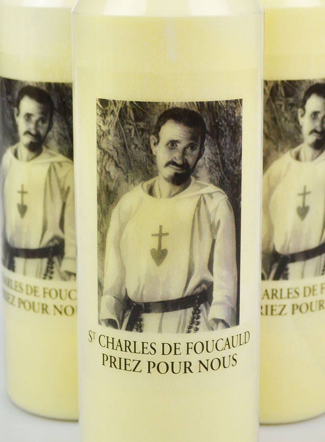 3 Bougies de Neuvaine Saint Charles de Foucauld - 17.5cm (pic 2)