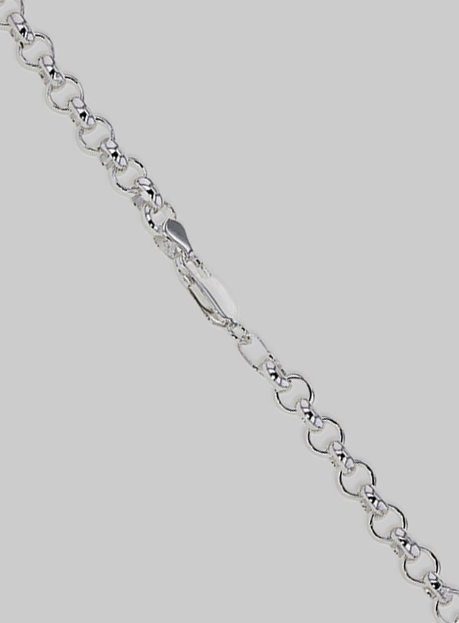 Chaîne en Argent Massif  50cm - Maille Jaseron 3mm (pic 2)