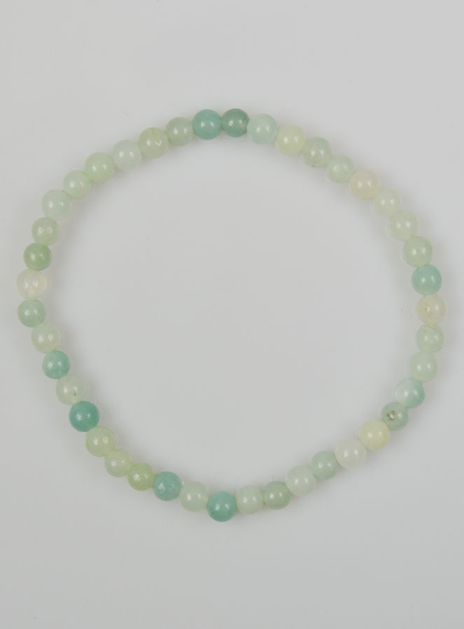 Bracelet en Pierre Naturelle d'Amazonite - 4mm (pic 2)