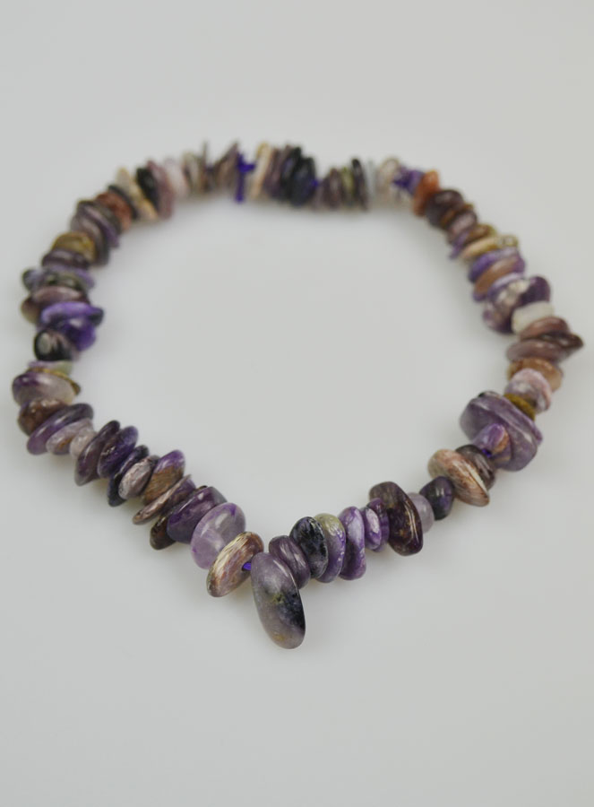 Bracelet en Pierres Naturelles de Charoïte - Chips AA (pic 3)