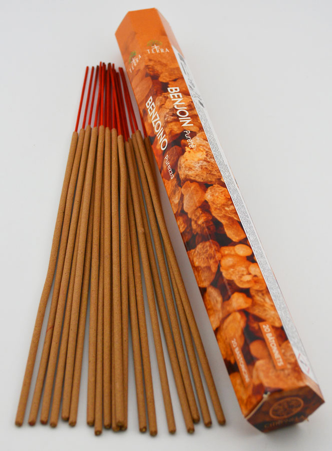 Encens en Bâtonnets Benjoin 20g - Sans Charbon (pic 2)