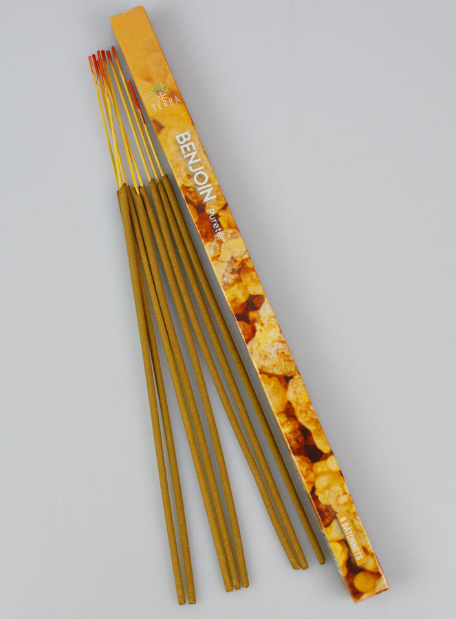 Encens en Bâtonnets Benjoin 12g - Sans Charbon (pic 1)