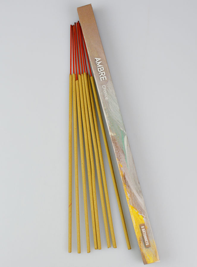 Encens en Bâtonnets Ambre 12g - Sans Charbon (pic 1)