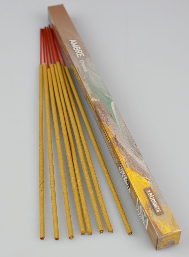 Encens en Bâtonnets Ambre 12g - Sans Charbon (pic 2)