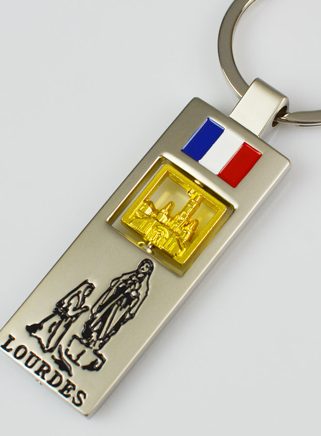 Porte-clés de Lourdes - Basilique Pivotante (pic 4)