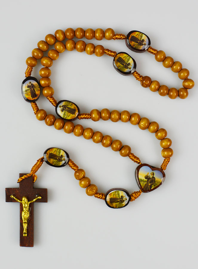 Chapelet de Saint Charbel en Bois & Corde (pic 1)