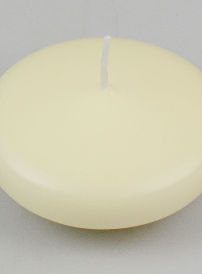 Grande Bougie Flottante Couleur Ivoire - 8 cm (pic 4)