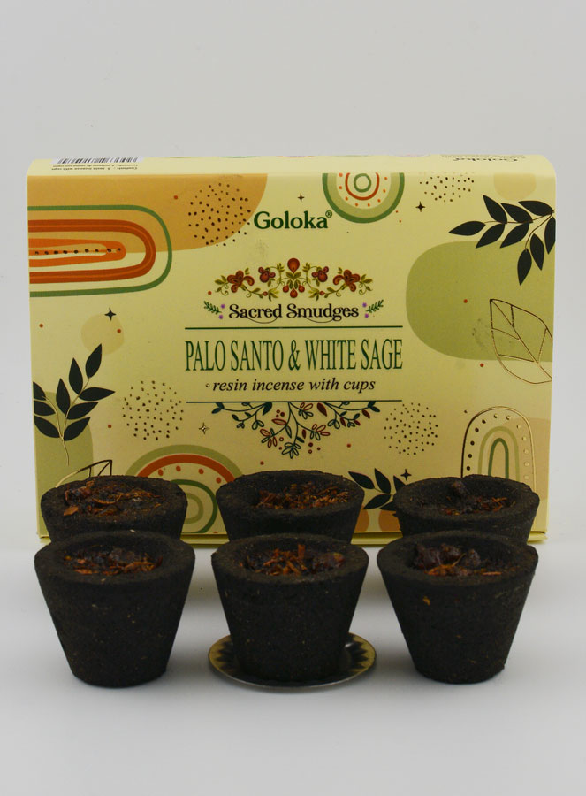 Coupelles d'Encens Naturel Goloka - Sauge Blanche & Palo Santo (pic 1)