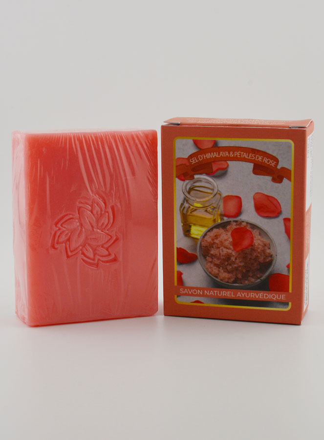 Savon Exfoliant Ayurvédique - Sel de l'Himalaya & Pétale de Rose (pic 1)