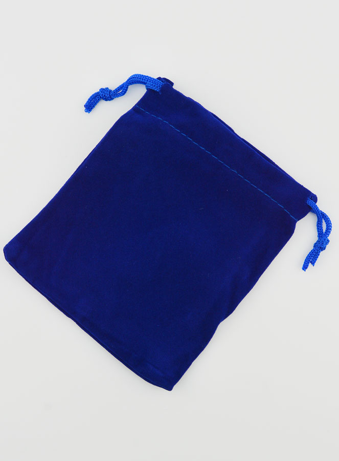 Pochette Chapelet Cadeau Velours 12cm - Bleu (pic 1)