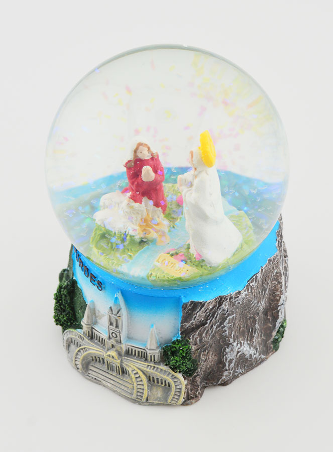 Boule Neige Apparitions de Lourdes  & Sanctuaire - 9cm (pic 3)