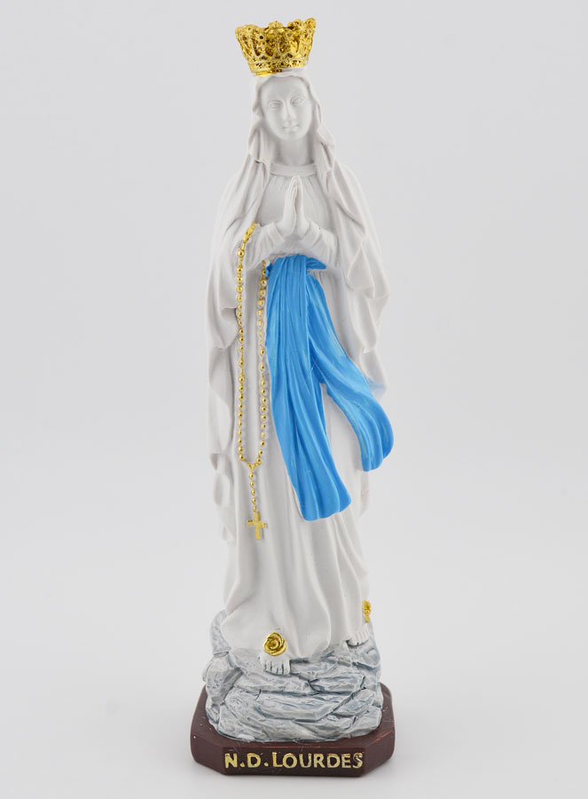 Statue Religieuse Notre Dame de Lourdes - 15cm (pic 1)