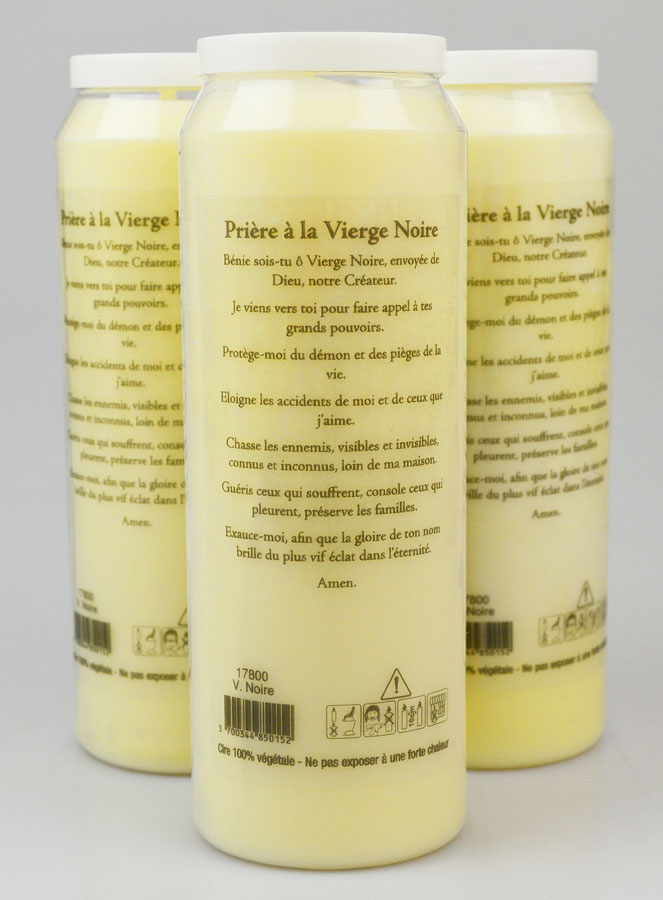 3 Bougies de Neuvaine de Protection à la Vierge Noire avec Prière (pic 3)