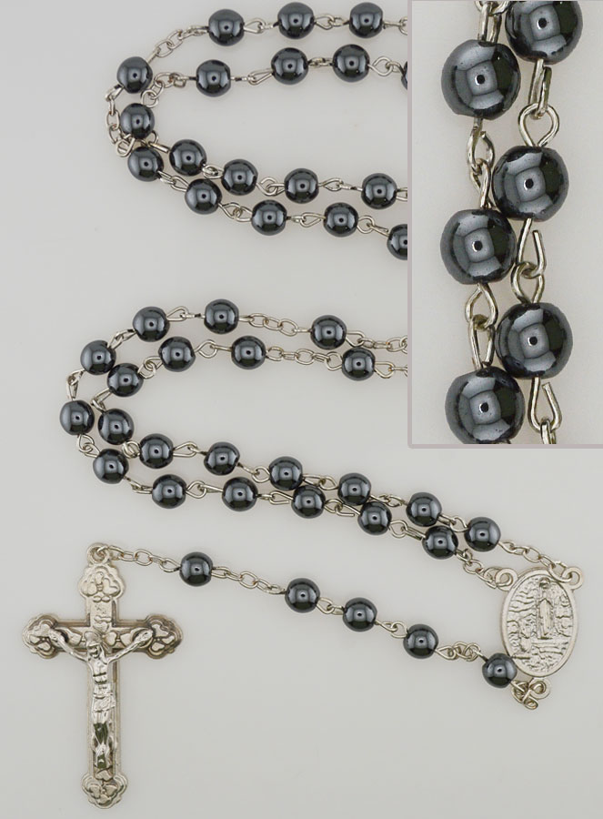 Chapelet de Lourdes Noir Mode (pic 1)
