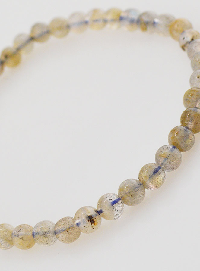 Bracelet en Pierre Naturelle de Labradorite A - 4mm (pic 4)