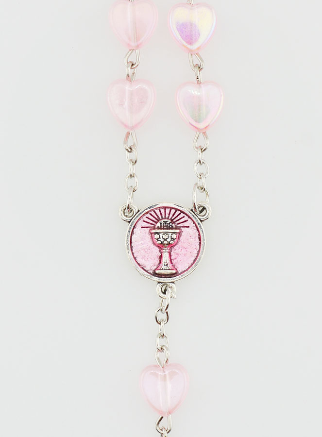 Chapelet Coeur Irisé - Rose (pic 4)