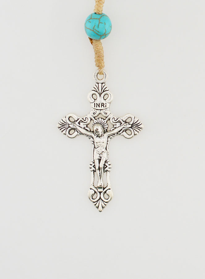 Chapelet Perles Médaille Miraculeuse - Turquoise (pic 4)