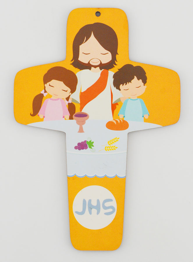 Croix de Communion Christ & Communiant - Orange (pic 1)