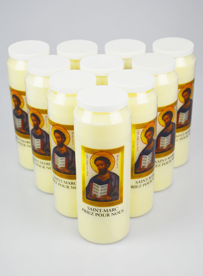 Lot de 10 Bougies de Neuvaine Saint Marc - 17.5cm (pic 3)