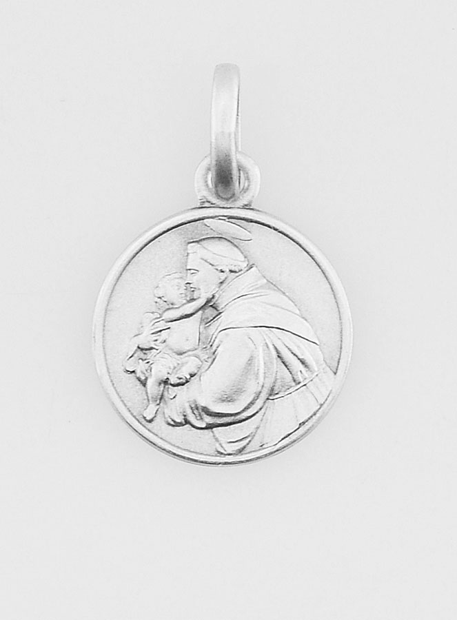 Médaille en Argent Massif Saint Antoine - 12mm (pic 1)