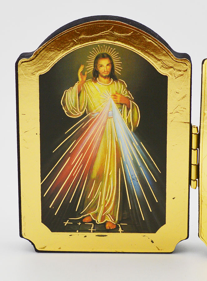 Icône Diptyque Jésus Miséricordieux & Vierge Miraculeuse (pic 2)