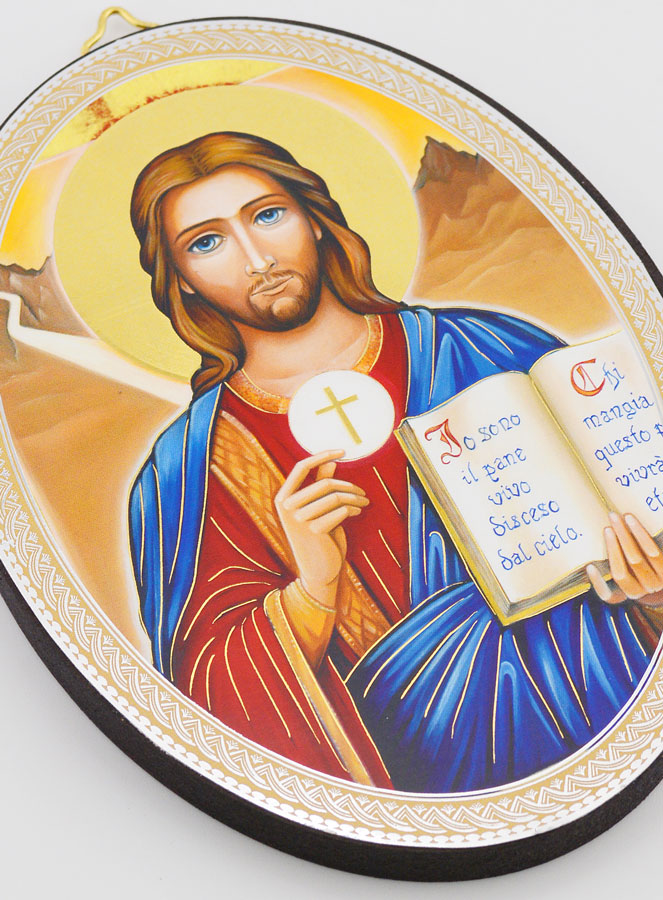 Icone Ovale Christ Pantocrator - 15cm (pic 2)