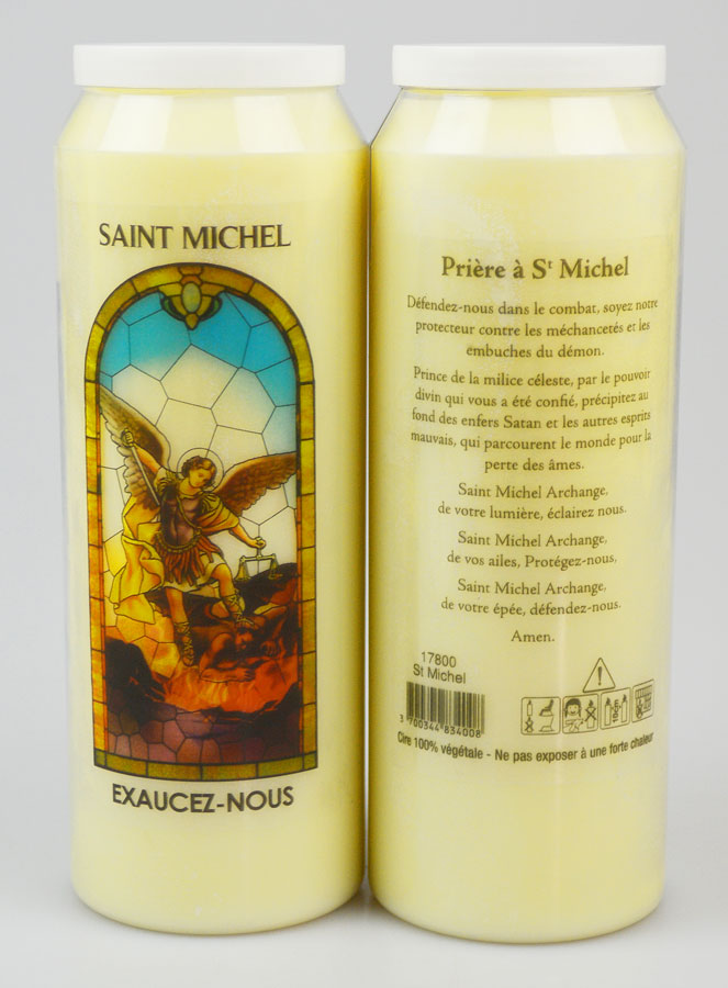 Bougie de Neuvaine Saint Michel avec Prière au dos (pic 1)