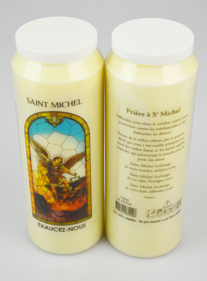 Bougie de Neuvaine Saint Michel avec Prière au dos (pic 2)