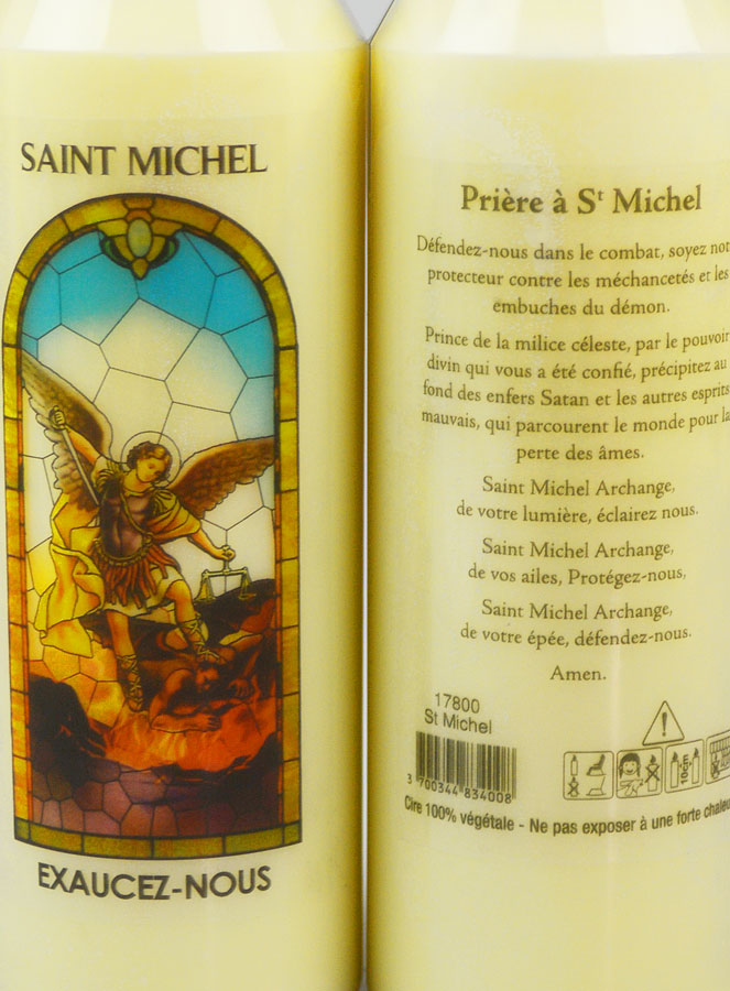 Bougie de Neuvaine Saint Michel avec Prière au dos (pic 3)