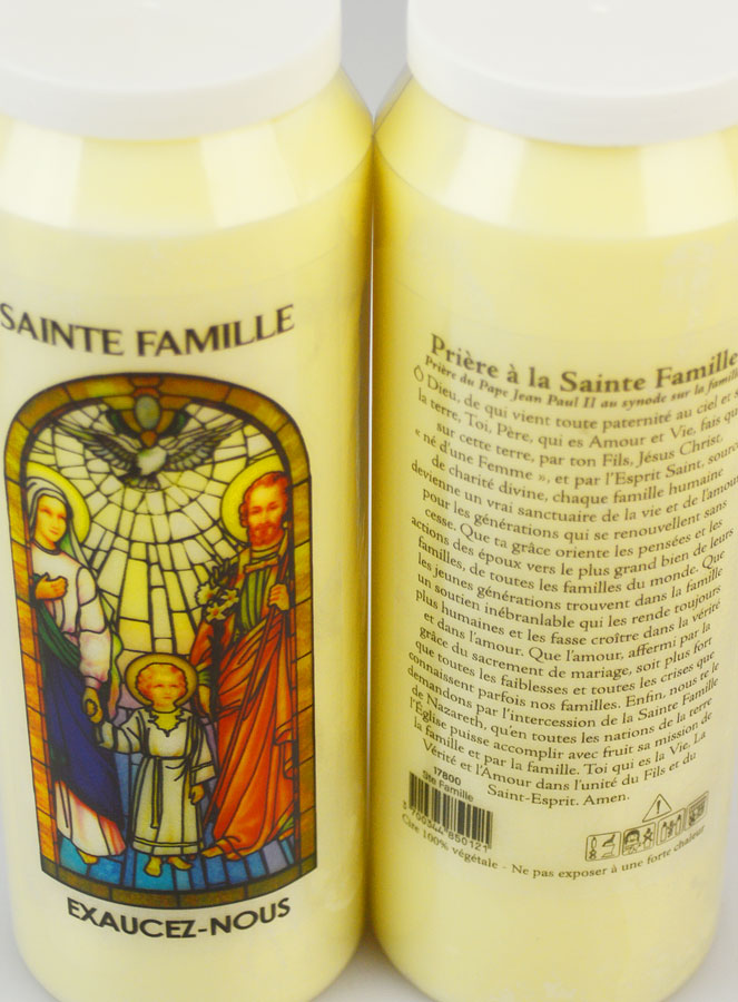 Bougie de Neuvaine Sainte Famille avec Prière au dos (pic 4)