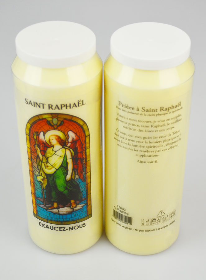 Bougie de Neuvaine Ange Raphaël avec Prière au dos (pic 2)