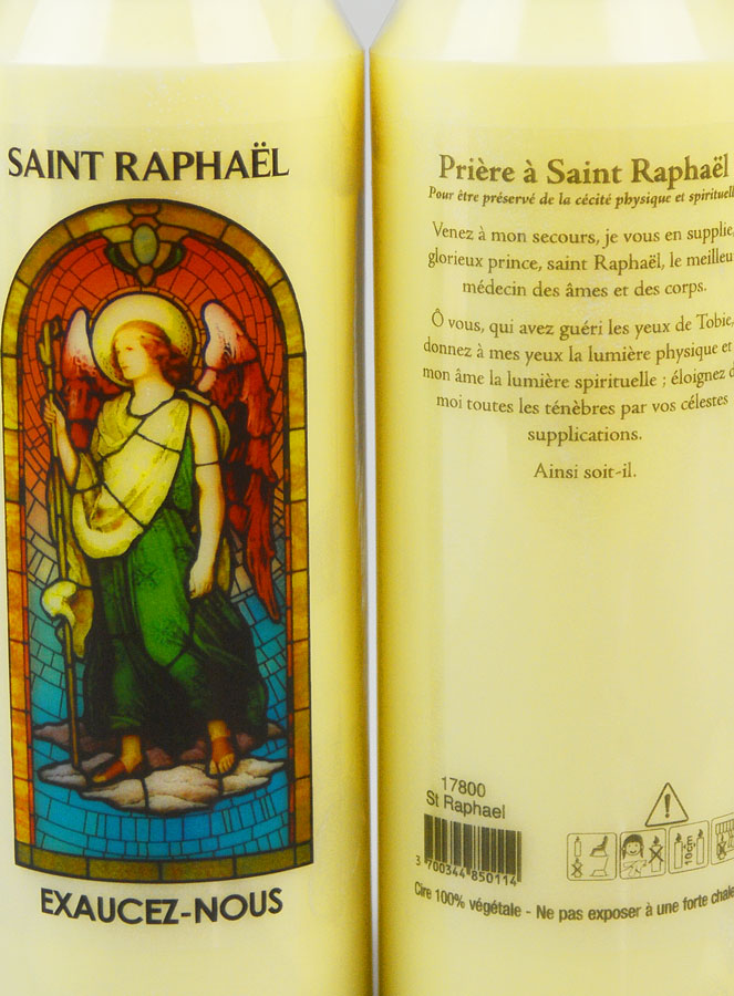 Bougie de Neuvaine Ange Raphaël avec Prière au dos (pic 3)