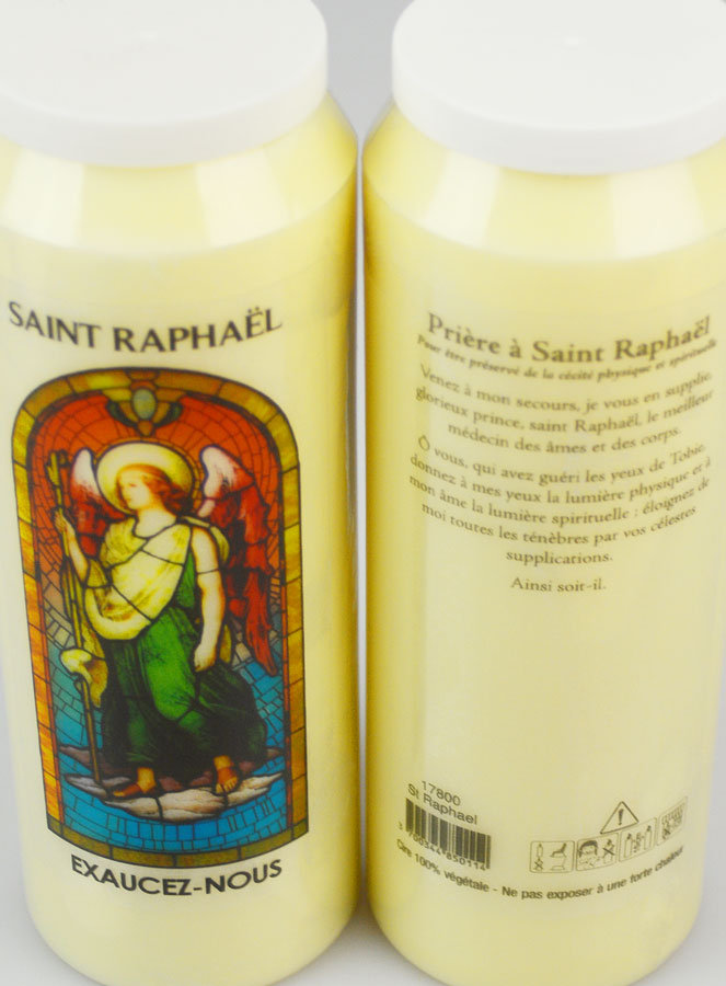Bougie de Neuvaine Ange Raphaël avec Prière au dos (pic 4)
