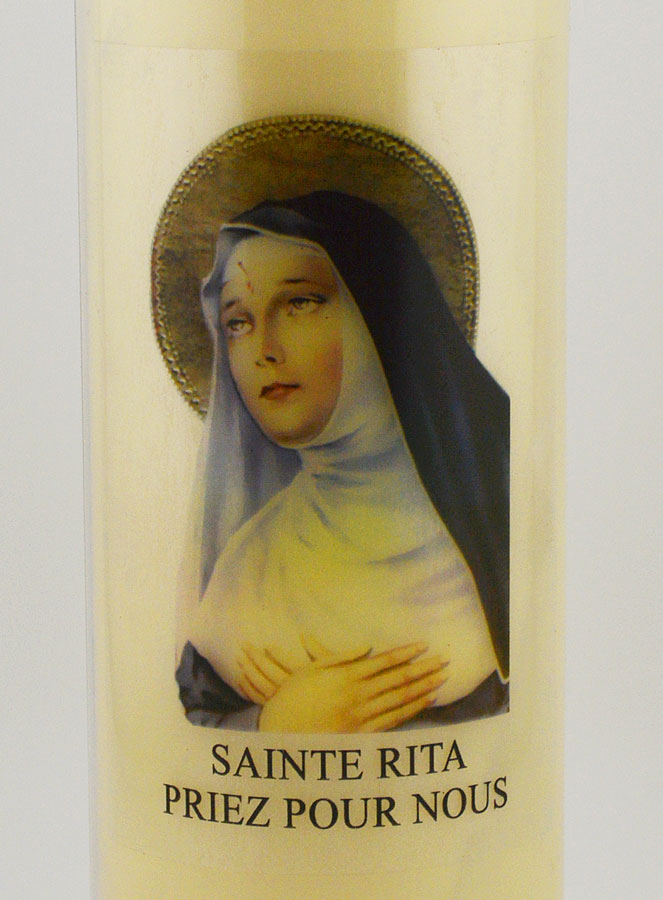 Bougie de Neuvaine Sainte Rita Causes Désespérées (pic 3)
