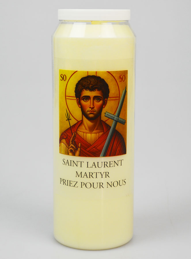 Bougie de Neuvaine Saint Laurent Martyr (pic 1)