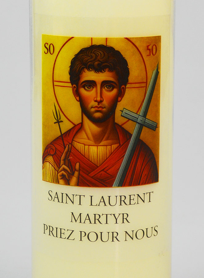 Bougie de Neuvaine Saint Laurent Martyr (pic 3)