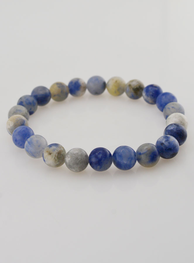 Bracelet en Pierre Naturelle de Sodalite - 8mm (pic 3)