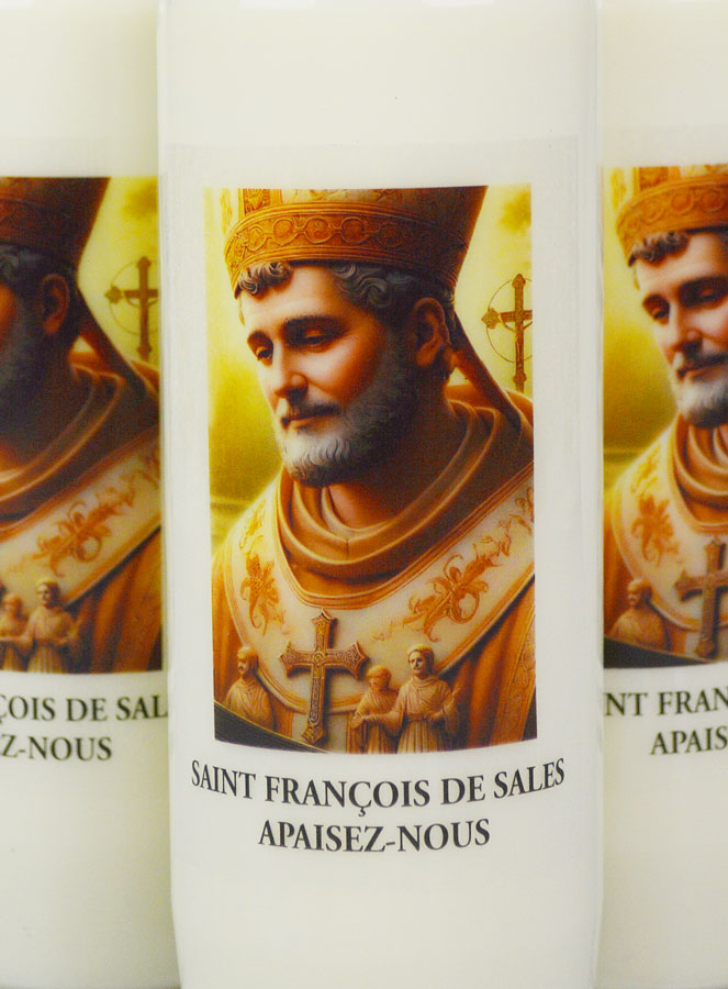 Lot de 3 Bougies de Neuvaine à Saint François de Sales (pic 3)