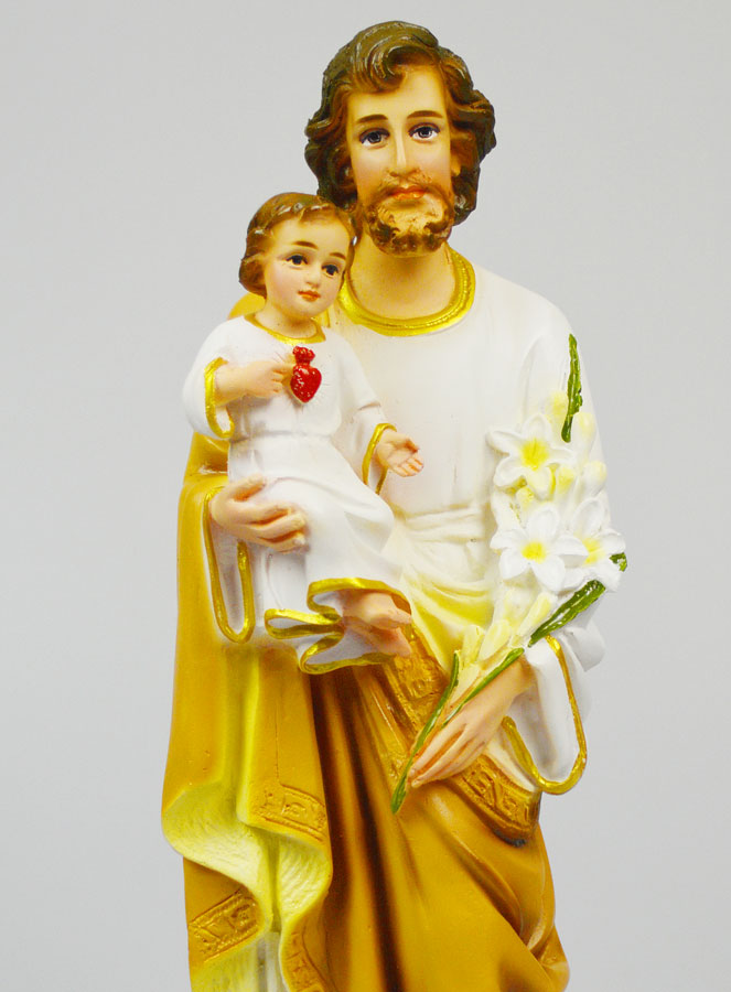Statue Religieuse de Saint Joseph au Lys - 40cm (pic 3)