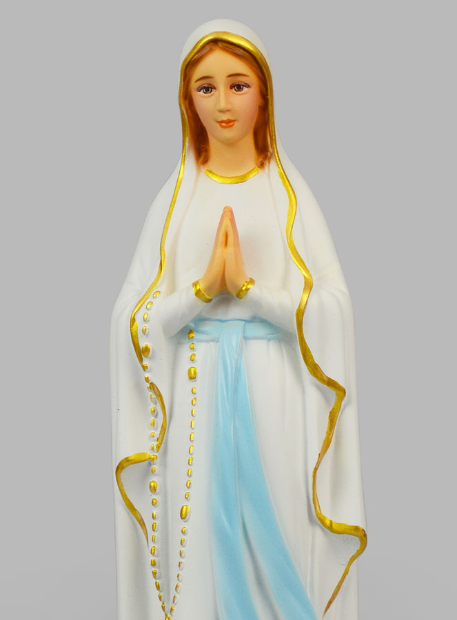 Statue Religieuse Vierge Marie de Lourdes Colorée - 40cm (pic 3)