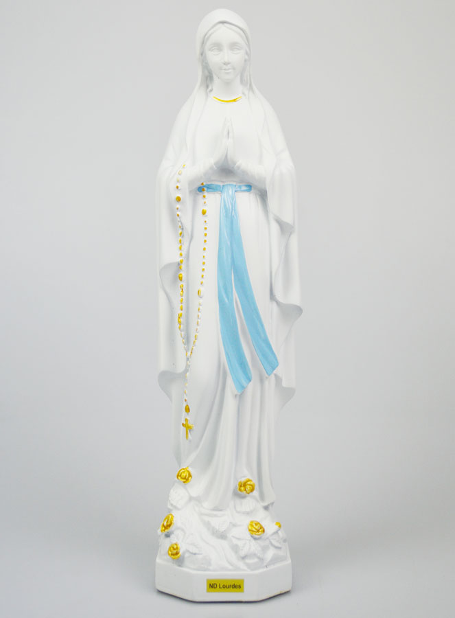 Statue Religieuse Vierge Marie de Lourdes Blanche - 40cm (pic 1)
