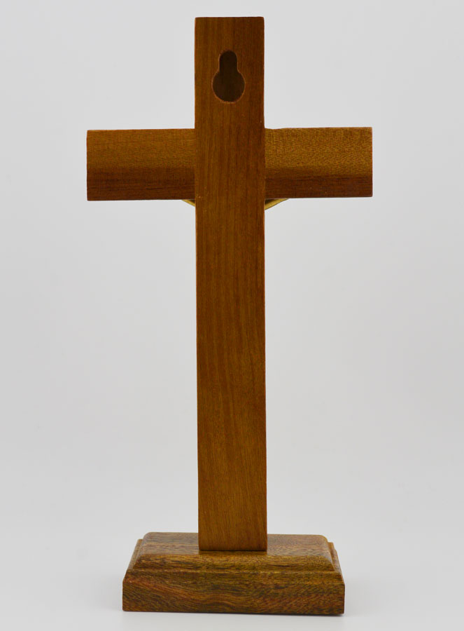 Crucifix en Bois Avec Socle Amovible - 19cm (pic 4)
