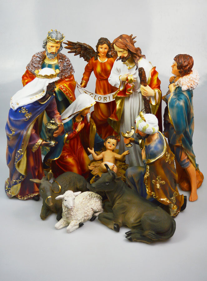 Grande Crèche de Noël Complète - 11 Santons - 45cm (pic 2)