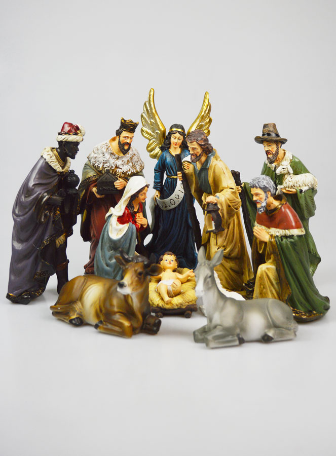 Crèche de Noël Complète - 11 Santons de 20cm (pic 1)